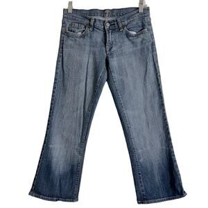 7 For All Mankind Girls Medium Wash Gem Pocket Bootcut Jeans- Size 26